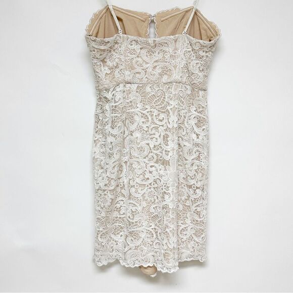 Free People Catalina Strapless Lace Bodycon Mini Dress White Size 6 - Picture 7 of 14